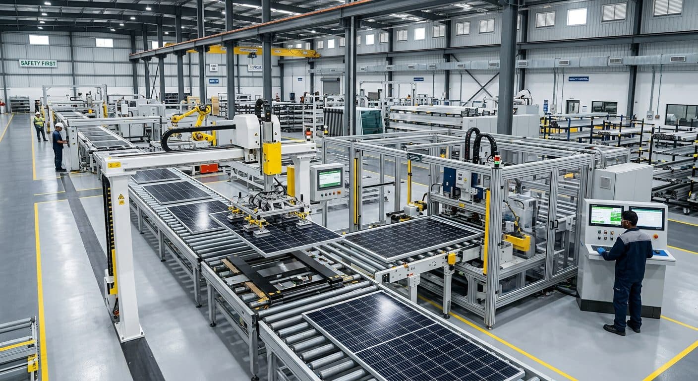 Sundigo automated solar module assembly line